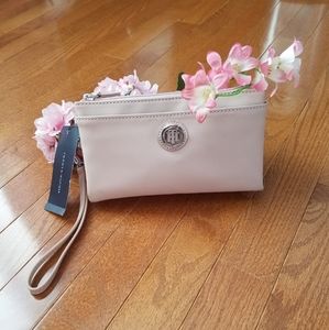 Tommy Hilfiger Cream Wristlet Wallet